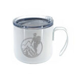 Kamp logolu -Kamp ve Pikniklerin Vazgeçilmezi Termos Mug Siyah