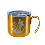 Kamp logolu -Kamp ve Pikniklerin Vazgeçilmezi Termos Mug Siyah - Görsel 3