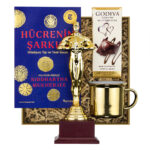 Hücrenin Şarkısı Kitaplı Premium Hediye Kutusu | Gold Mug & Çikolata Seti – Troy Gift Box