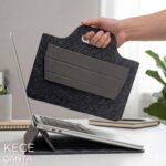 Keçe & Suni Deri Evrak ve Laptop Çantası | Laptop Standlı Ofis Çantası - Görsel 2