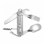 Katlanır Kaşık Çatal Tirbuşon Multi Tool