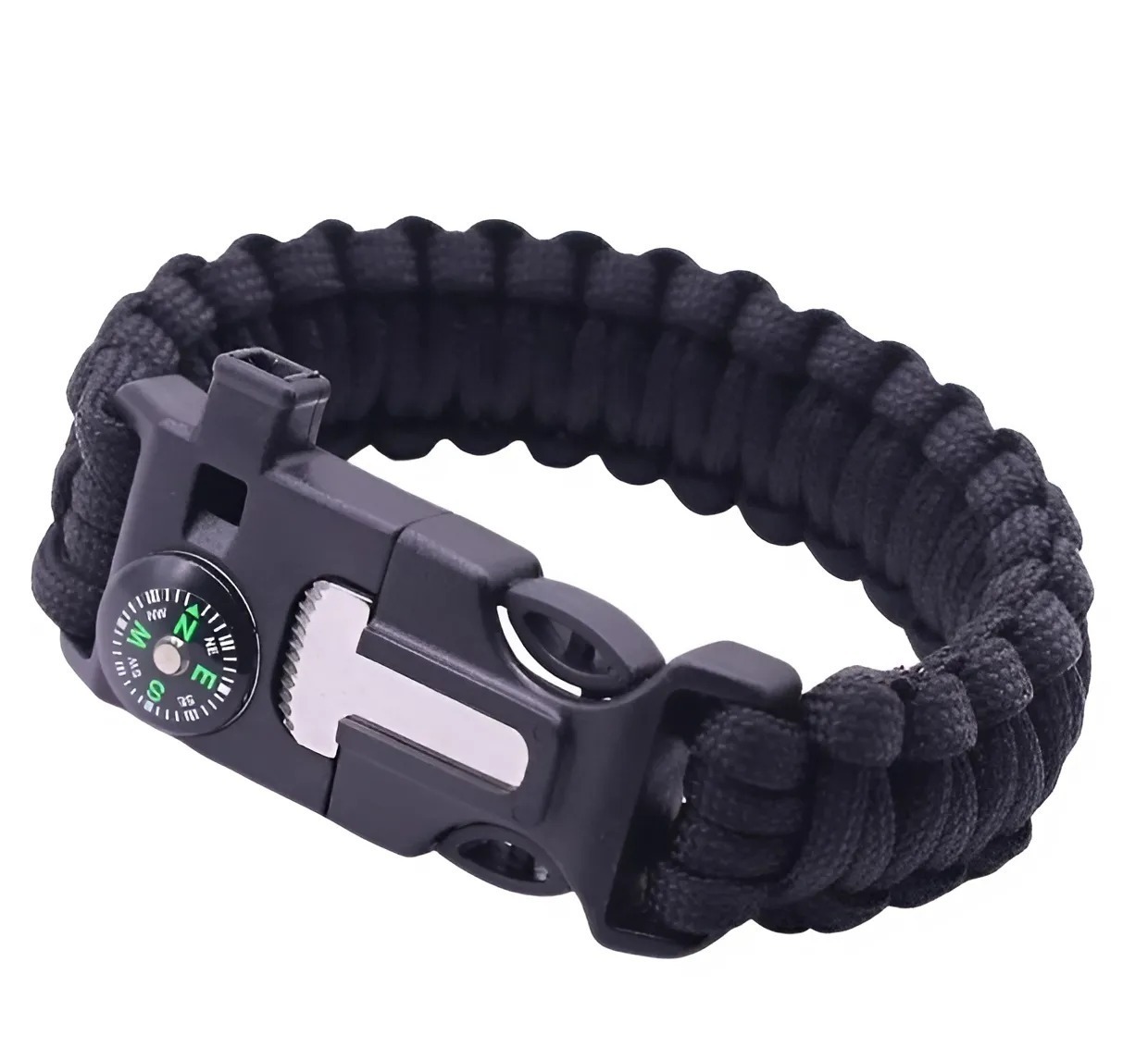 Troy-Edc-Pusula-Bileklik201.jpg Çok Fonksiyonlu Paracord Hayatta Kalma Bilekliği - Görsel 1