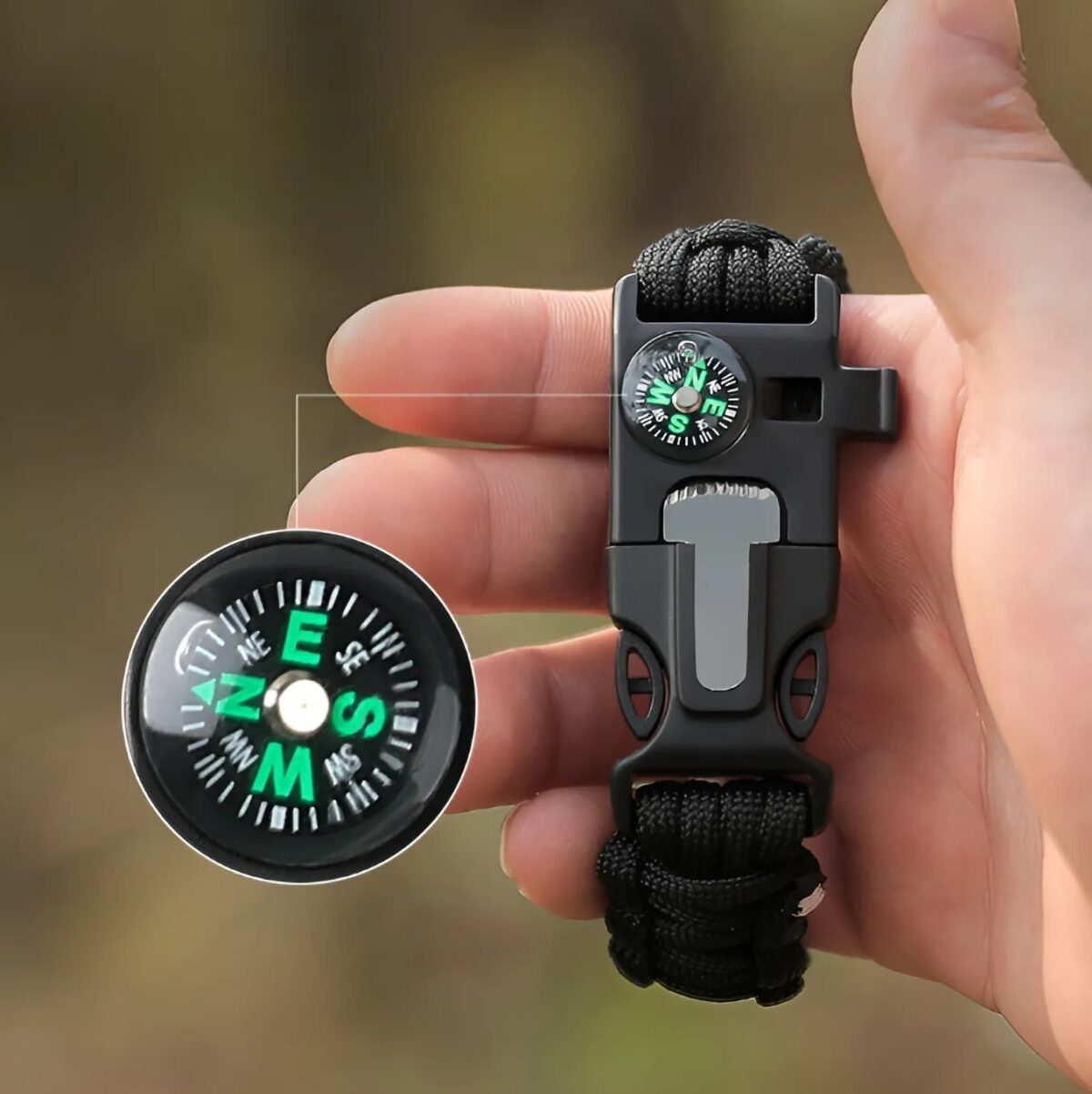 Çok Fonksiyonlu Paracord Hayatta Kalma Bilekliği - Görsel 2