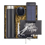 Macera Tutkunları İçin Özel Outdoor Set: Isı Göstergeli Termos, 10.000 mAh Solar Powerbank ve 8 Fonksiyonlu Çakı
