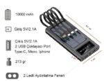 Macera Tutkunları İçin Özel Outdoor Set: Isı Göstergeli Termos, 10.000 mAh Solar Powerbank ve 8 Fonksiyonlu Çakı - Görsel 5