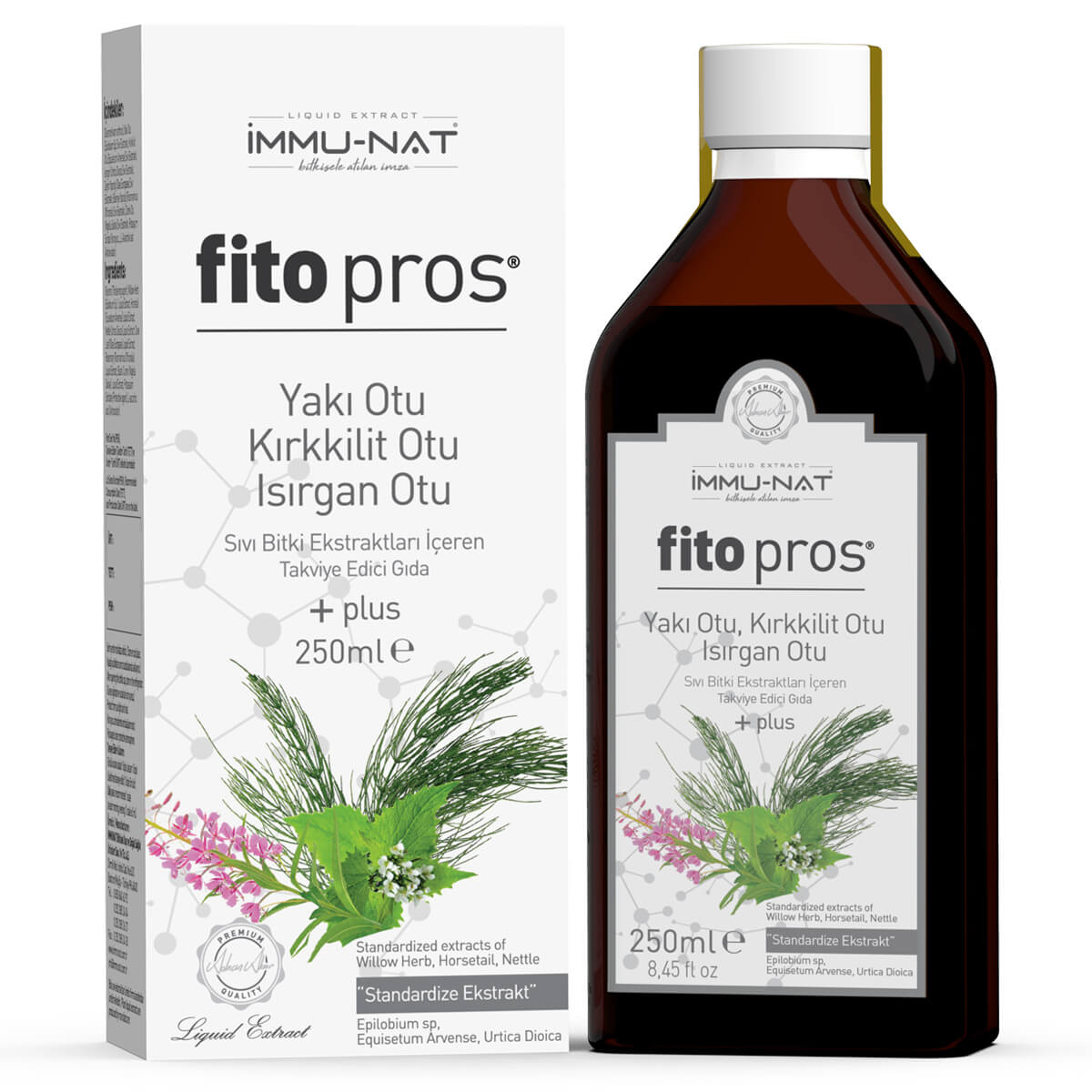 fito-pros.jpg FİTO PROS Yakı otu Kırkkilit otu Isırgan otu Sıvı Ekstraktı 250 ml - Görsel 1