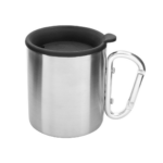 Karabiner Kulplu Paslanmaz Çelik Mug