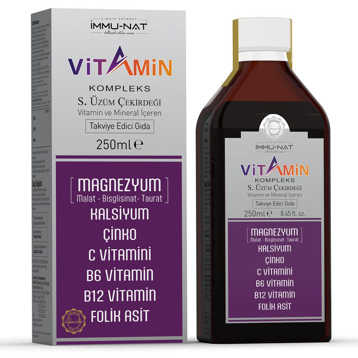 vitamin-kompleks.jpg Vitamin Complex Siyah Üzüm Çek. Vit. Min. 250 ML - Görsel 1